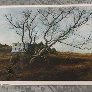 Landscape Art Print Edge of the Meadow by Gerald Squires 1990 Eurographics